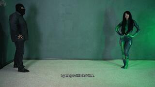 Shigo in a clear vacuum cube