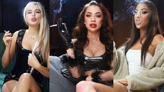 Smoking 3 girls compilation