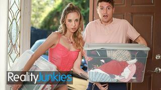 All Natural Blonde Teases Her Hung Stepbrother Into A Wild Fuck On Bed