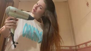hair drying
