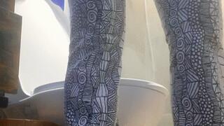 Plops with loud sound of splashing into the water