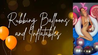 rubbing the balloon and inflatable