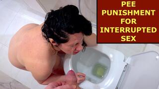Pee Punishment for Interrupted Sex: Blowjob and WC Humiliation