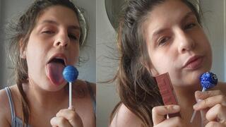 Sensual Tongue Fetish: Lollipop Play, Lipstick, and Seductive Mouth Sounds