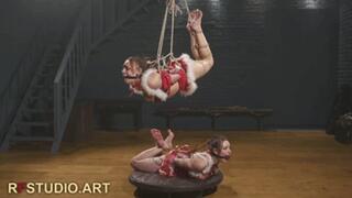 Tilda and Astrid - Double Hogtie One Above the Other (UHD 4K MP4)