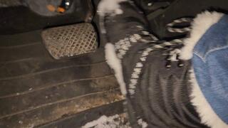 Quick Store Trip in Snow Boots