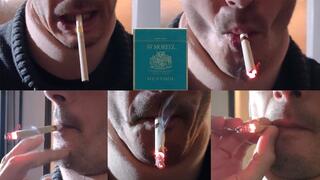 Smoking St Moritz menthol collar closeup