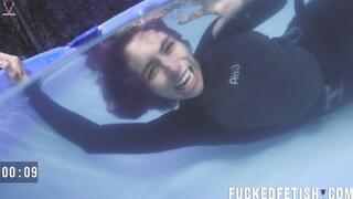 HD Sara Pool Screams Worlds Underwater CPR Try 1