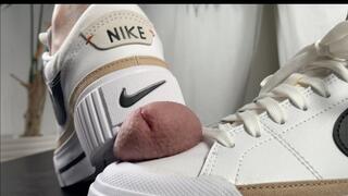 A Shoejob Dream in Nike Court Legacys - Cockcrush and Humiliation - Foodcrush on Cock - Giantess and POV Views - Sneaker fetish - multiedit including upskirt and giantess scenes - 4k