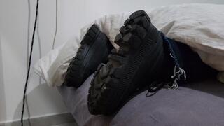 Boots off after a long day at work (4K 60fps)