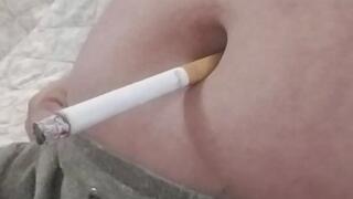 Have you ever seen a belly button smoking?