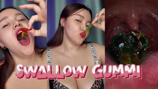 Swallow gummy bear