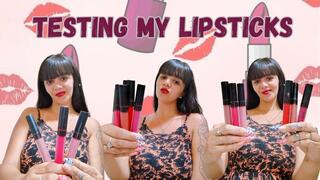 Testing my lipsticks