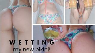 Wetting my new bikini!