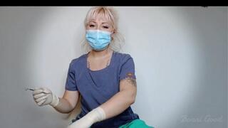 Dentist Relaxes you with a Gloved Hand Job
