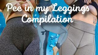 Compilation of pee on my leggings