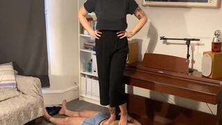 Barefoot trampling My tinder date