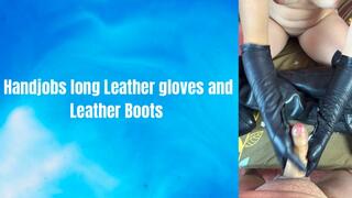 pov handjobs leather gloves and leather boots