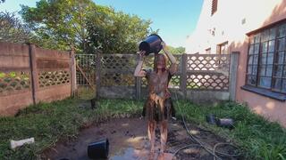 Chocolate batter and a wash off