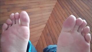 Floating Giant Feet