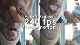 Smoking Muratti red 100s IYF SLOW 120 fps 161225