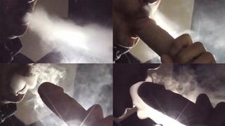 KIM Orange smoking blowjob dildo