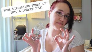 Your Girlfriend turns you into a locked beta cuck - chastity