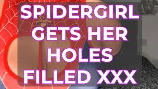 SPIDERGIRL GETS HER HOLES FILLED XXX