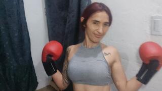 RED HAIR VS RAGE, A GOOD BOXING FIGHT AT HOME, including a referee FULL_MP4