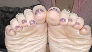 You've been dying for me to pull my gorgeous, soft, wrinkly soles out so you could really start stroking that cock for me