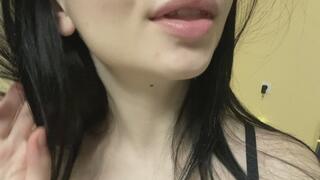 Malena's long wet tongue