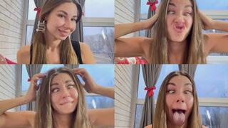 Making silly faces, eyes crossed (custom video)