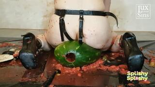 Fruit Orgy with Lady Vyra and Lady Velvet Steel (AVI)