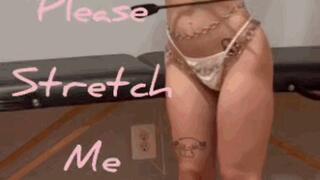 MP4 Petite slender almost naked submissive girl bound n stretched