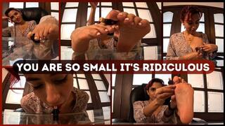 YOU ARE SO SMALL IT´S RIDICULOUS
