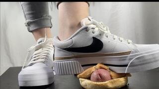 A Shoejob Dream in Nike Court Legacys - Cockcrush and Humiliation - Foodcrush on Cock - Giantess and POV Views - Sneaker fetish - slaveview only - HD