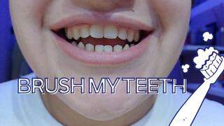 I brush my teeth and drool