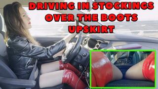 IRINA RIDE IN STOCKINGS BOOTS UPSKIRT BLACK PANTIES_4K _