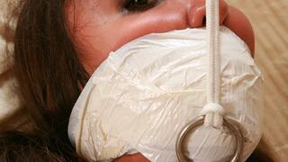 Gorgeous Veronica Tightly & Heavily Bound Up with Parachute Cord, Collared, Hogtied, Then Tethered & Left by an: Un-Welcome House Guest! 2 Scenes in One! RE EDIT 2024