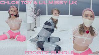Chloe Toy and Lil Missy UK - Frogtie Bundle MP4 HD ( Bound Gagged , Tape Gagged , Wrap Gagged , Rope Bondage , BDSM , Gagged Women , DID , Frogtie )