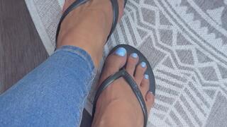 Shoe play in flip flops