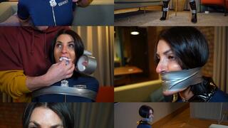 A brothers revenge, police officer sarah wild cuffed, tape bound and gagged (wmv)
