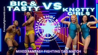 FFGMIX Knotty Girls vs Big and Tasty Mixed Tag Team Match mp4