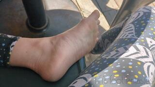 Fifi sole tease at a cafe barefoot in public *replay*