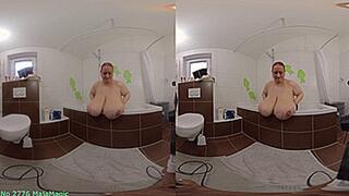 VR180 3D - Sunniva takes a Bubble Bath (Clip No 2776 - 4K mp4 version)