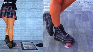 Stomping The Cum From His Balls Under My Muddy Walking Boots - Split Cam - A128SPLIT