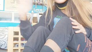 Jumping in Taped Bound Ankles in Socks