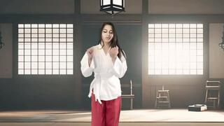 Misty Rein and Misty Addams Karate KLUTZES Crutching HIDEF MOV