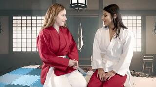 Karate girls - MISTY REIN & MISTY ADDAMS - Hand over mouth HIDEF MOV
