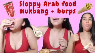 Sloppy Arab food mukbang and burps